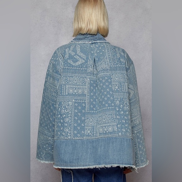 POL Blue Denim Paisley Jacket - Picture 3 of 3